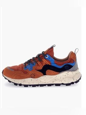 NWT Flower Mountain Yamano 3 Sneaker in Coral - Dark Blue - Black